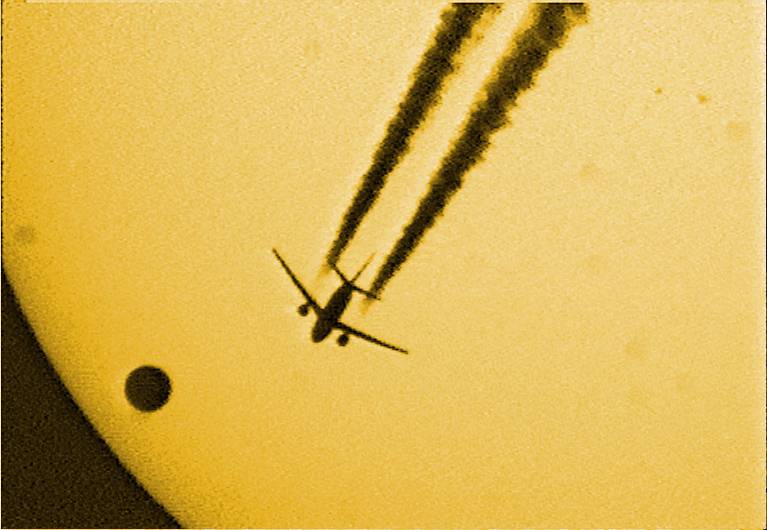 Venustransit mit Flugzeug